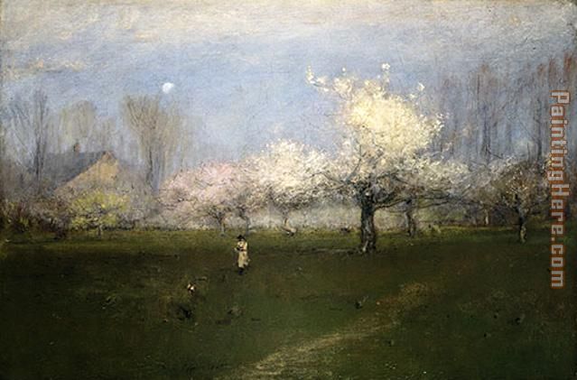 Spring Blossoms New Jersey painting - George Inness Spring Blossoms New Jersey art painting